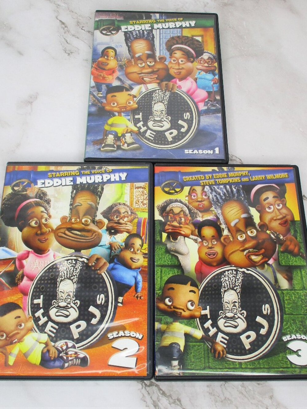 The PJs Seasons 1-3 (DVD 2011) Animated Comedy Eddie Murphy RARE